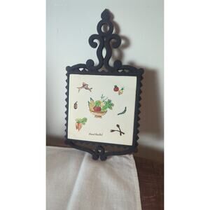 Vintage Made in Japan Hand Painted Tile Mid-Century Farmhouse Kitchen Decor